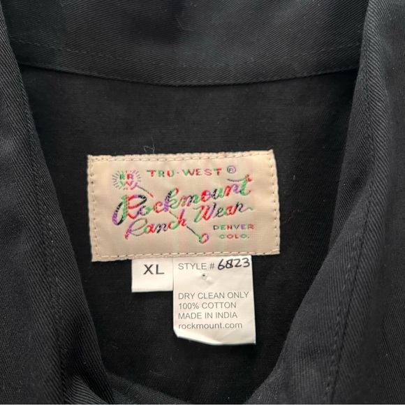 Rockmount Men's Star & Scroll Embroidered Western Shirt Sz XL - Picture 6 of 9